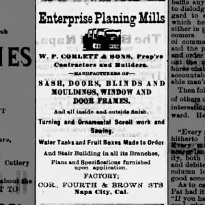 Enterprise Planing Mill - W. P. Corlett and Sons