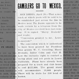 Gamblers go to Mexico